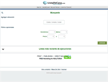 Tablet Screenshot of listadecasa.com